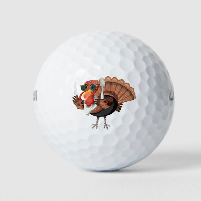 Pelotas De Golf Personalizado divertida Turquía (Anverso)
