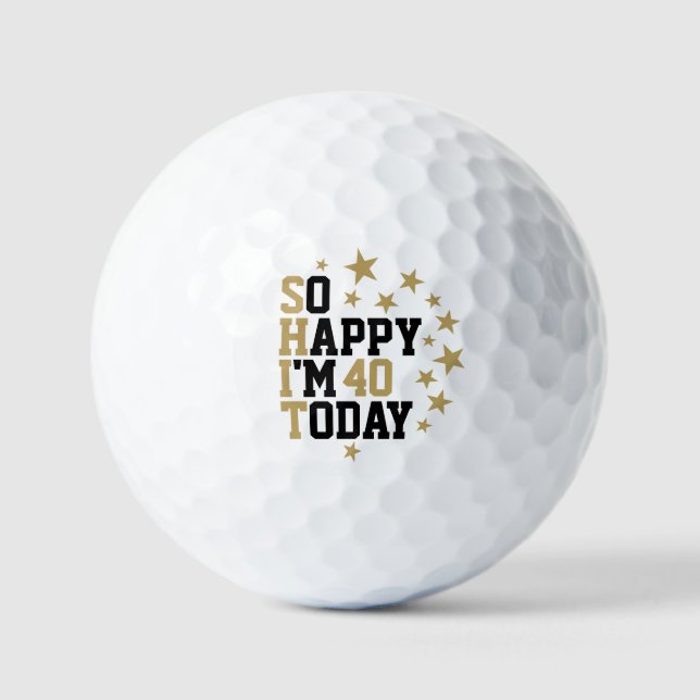 Pelotas De Golf Personalizado divertido Cualquier cumpleaños de ed (Anverso)