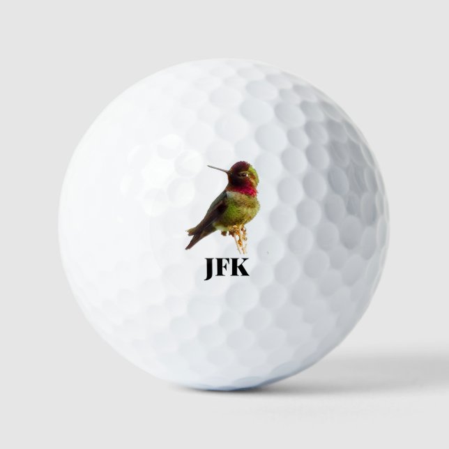 Pelotas De Golf Personalizado elegante de la fauna silvestre Hummi (Anverso)