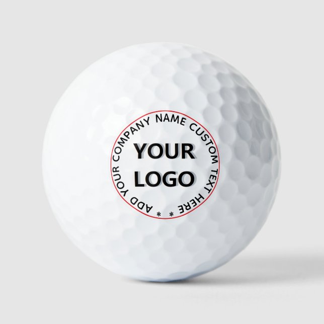 Pelotas De Golf Personalizado Empresa Logo Nombre de texto Modelo  (Anverso)