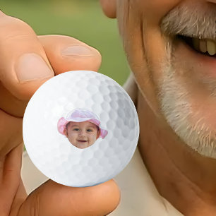 Pelotas De Golf Personalizado Foto del bebé, cara de foto del bebé