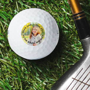 Pelotas De Golf Personalizado foto papá te amo a la tos y a la vue