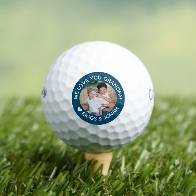 Pelotas De Golf Personalizado Foto: Te amamos Día del Padre Abuelo (Camiseta in situ)