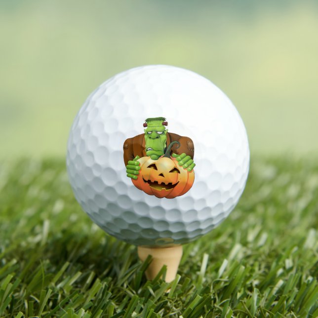 Pelotas De Golf Personalizado Frankenstein con Calabaza (Camiseta in situ)
