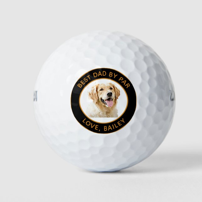Pelotas De Golf Personalizado Golden Retriever Dog Personalizado D (Anverso)