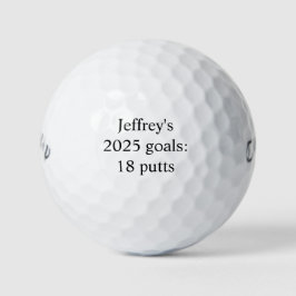 Pelotas De Golf Personalizado "goles 2025: 18 putos" divertido