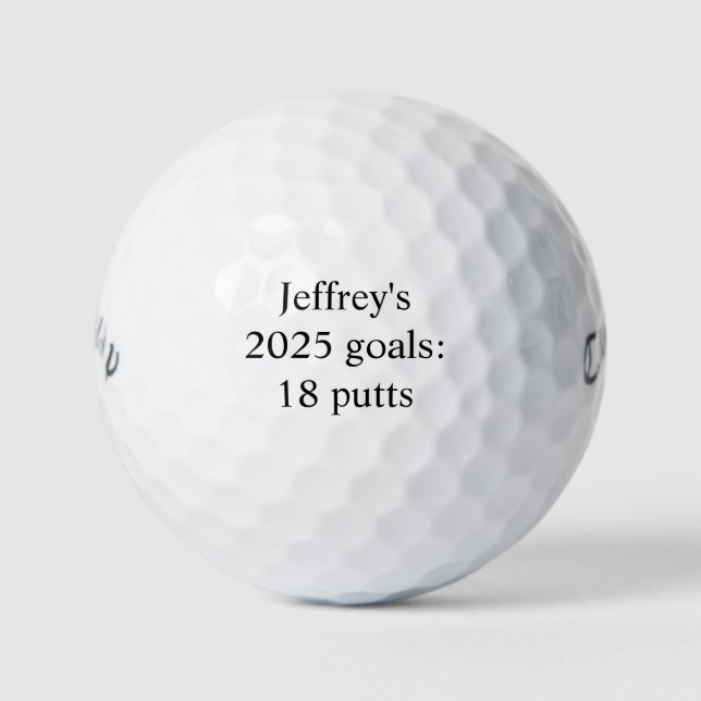 Pelotas De Golf Personalizado "goles 2025: 18 putos" divertido (Anverso)