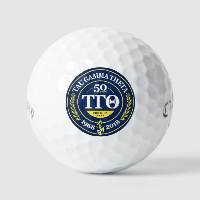 Pelotas De Golf Personalizado Golf Balls con logotipo de 50 años (Anverso)