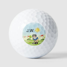 Pelotas De Golf Personalizado Golf Course Balls con Gnome Golfer