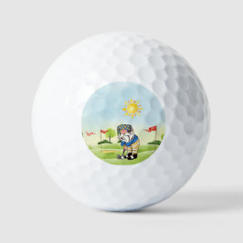 Pelotas De Golf Personalizado Golf Course Balls con Gnome Golfer