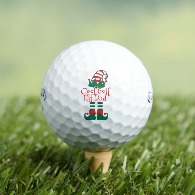 Pelotas De Golf Personalizado Golfer Dad Elf Nombre de Navidades p (Camiseta in situ)
