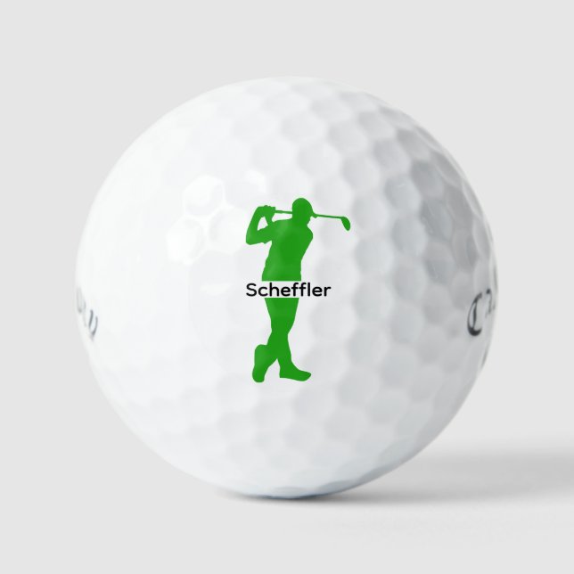 Pelotas De Golf Personalizado Golfer Gift Nombre Personalizado / M (Anverso)