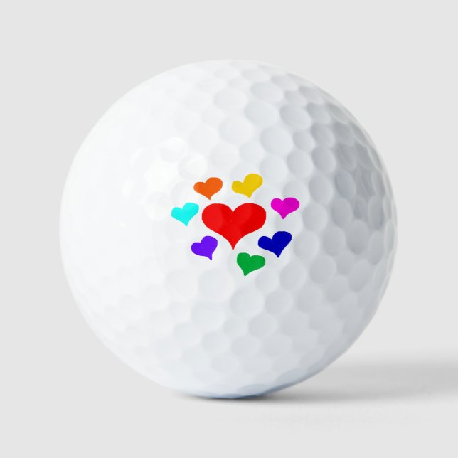 Pelotas De Golf Personalizado Hearts Value Golf Ball (Anverso)