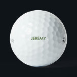 Pelotas De Golf Personalizado Hunter Green Name Taylor Made Golf B<br><div class="desc">Bolas de golf de nombre personalizado. Texto de Hunter Green. Taylor Made.</div>