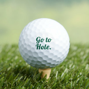 Pelotas De Golf Personalizado Ir Al Hoyo Gracioso Texto Verde