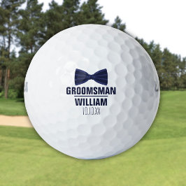 Pelotas De Golf Personalizado Mejor Hombre Boda Azul de la Marina 