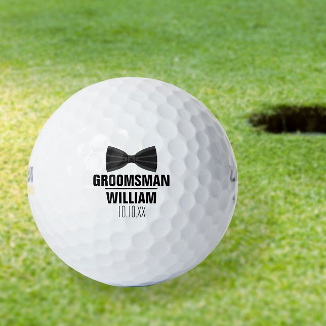 Pelotas De Golf Personalizado Mejor Hombre Boda Groomsman (Custom Best Man Groomsman Wedding Golf Balls)