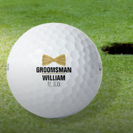 Pelotas De Golf Personalizado Mejor Hombre Groomsman Boda Gold