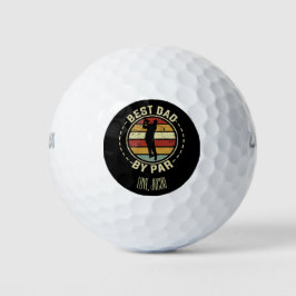 Pelotas De Golf Personalizado Mejor Papá Por Par Retro Día del Pad