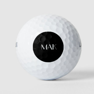 Pelotas De Golf Personalizado minimalista moderno en blanco y negr