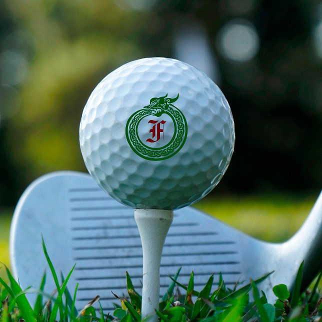 Pelotas De Golf Personalizado Monograma Celta Ouroboros (Subido por el creador)