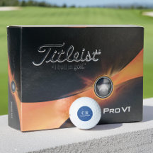 Personalizado Monograma Iniciales Simple Azul Real