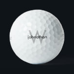 Pelotas De Golf Personalizado Nombre Monograma Titular Pro VI<br><div class="desc">Nombre personalizado y bolas de golf iniciales. Titular Pro VI. Inicial.</div>