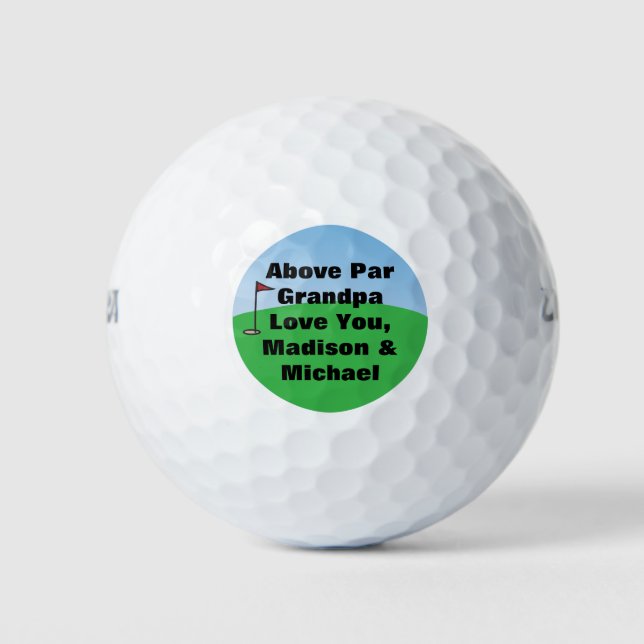 Pelotas De Golf Personalizado personalizado superior a Par (Anverso)