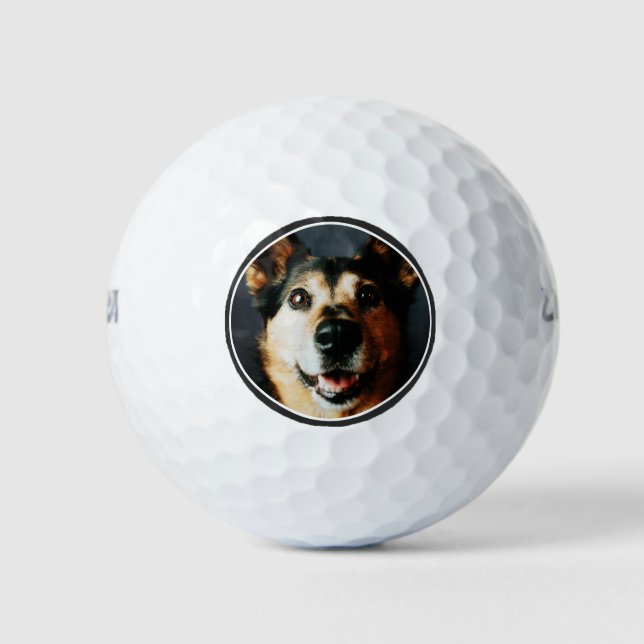Pelotas De Golf Personalizado Photo Dog Dad (Anverso)