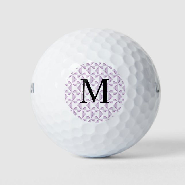 Pelotas De Golf Personalizado Púrpura Inicial PinUCES (Anverso)