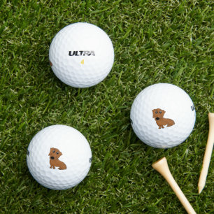 Pelotas De Golf personalizado rojo dachshund