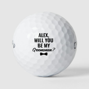Pelotas De Golf Personalizado Serás Mi Propuesta Boda De Groomsman