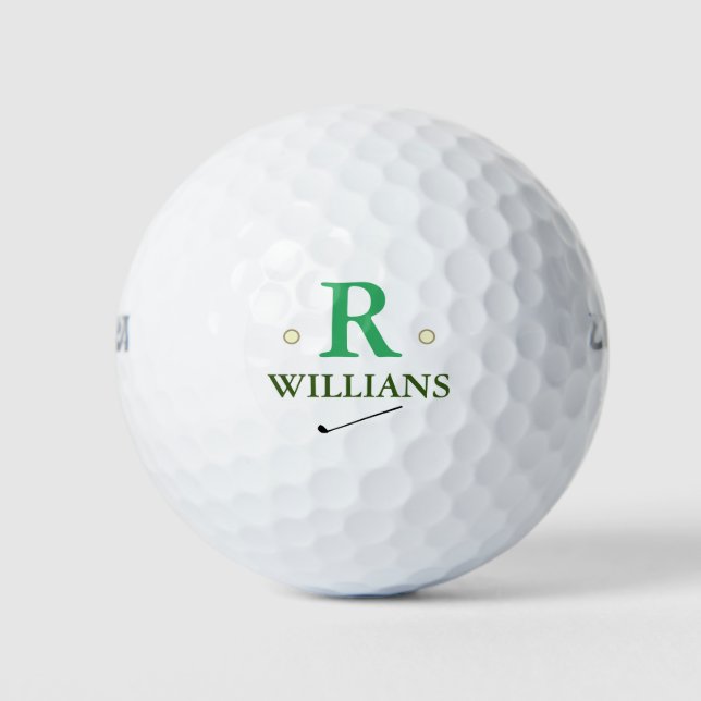 Pelotas De Golf Personalizado serif inicial R Monograma (Anverso)