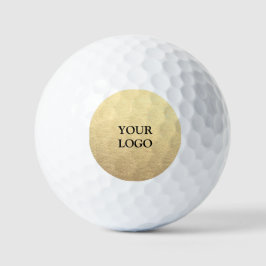 Pelotas De Golf Personalizado Simple Clean Gold Negocios Tu logoti