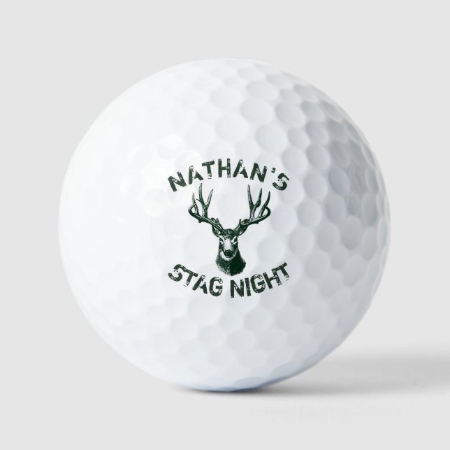 Pelotas De Golf Personalizado Stag Antlers Nocturnos (Anverso)