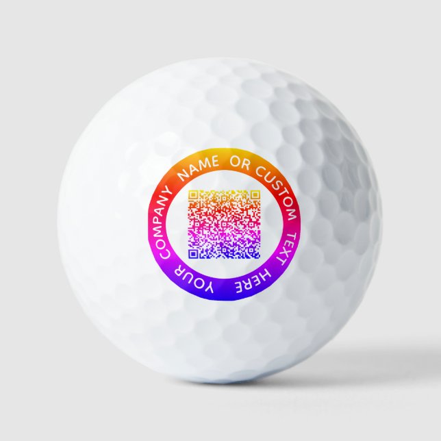 Pelotas De Golf Personalizado Tu Texto Código QR Sellos De Golf (Anverso)