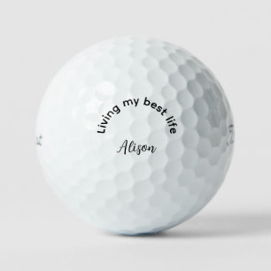 Pelotas De Golf Personalizado Viviendo mi mejor título de vida Pro