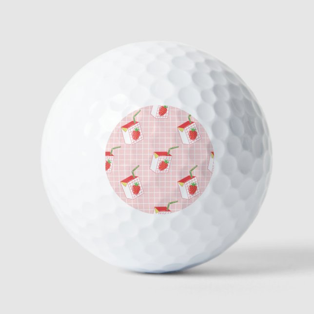 Pelotas De Golf Personalizados de fresa de leche: Patrones jugueto (Anverso)