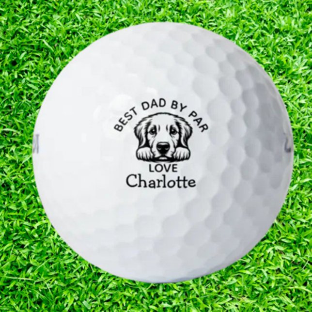 Pelotas De Golf Personalizar de cachorros de Peeking Labrador (Labrador Peeking Puppy Customize Tee off with a touch of personality and playfulness)