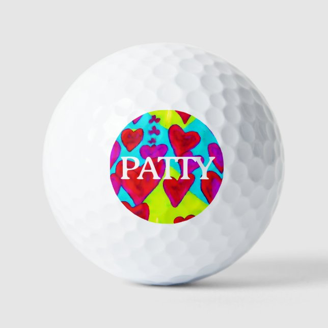 Pelotas De Golf Personalizar VALENTINE Golf Balls (Anverso)