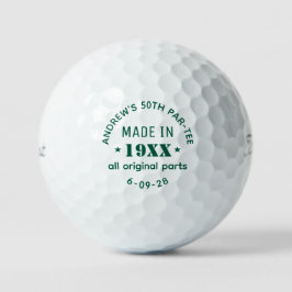 Pelotas De Golf Personalized 50th Birthday