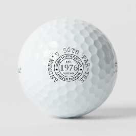 Pelotas De Golf Personalized 50th Birthday Golf Balls