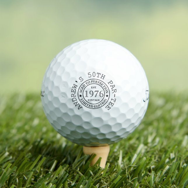 Pelotas De Golf Personalized 50th Birthday Golf Balls (Camiseta in situ)