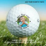 Pelotas De Golf Personalized Best DAD Custom Photo Fathers Day<br><div class="desc">Best Dad Ever ... Two of your favorite things , golf and your kids ! Now you can take them with you as you play 18 holes . Customize these golf balls with your child's favorite photo and name . Whether it's a father birthday, fathers day or Christmas, these dad...</div>
