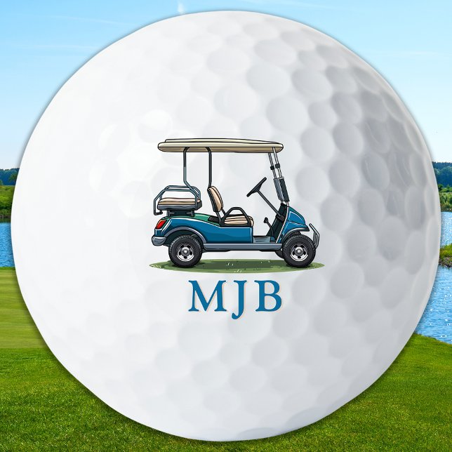 Pelotas De Golf Personalized Cart Custom Golfer 3 Initial Monogram (Subido por el creador)