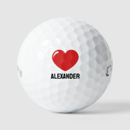 Pelotas De Golf Personalized Custom Golfer Callaway Heart