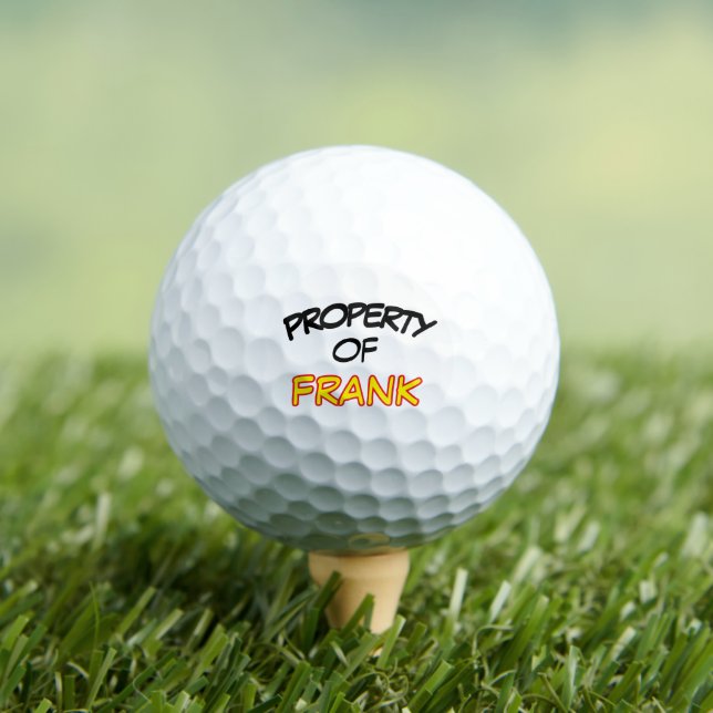Pelotas De Golf Personalized Funny Quote Property Of (Camiseta in situ)