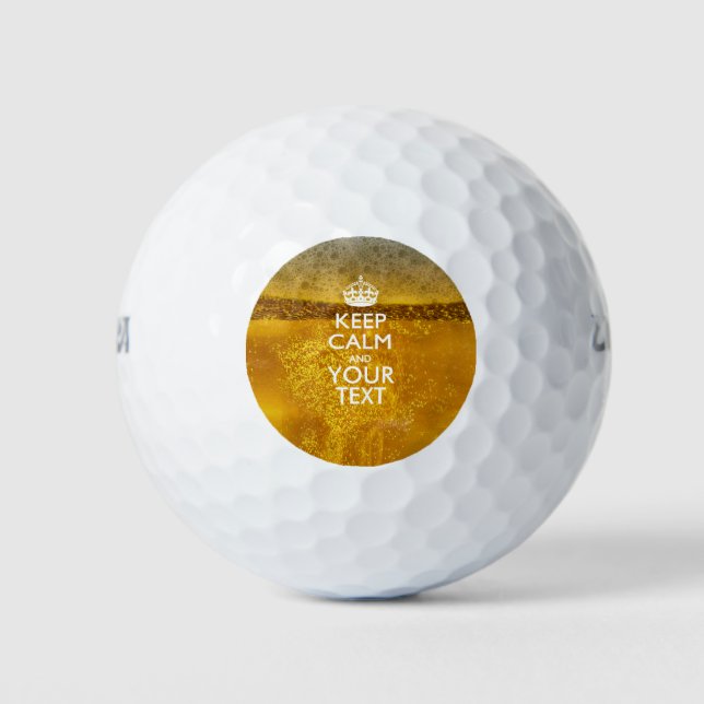 Pelotas De Golf Personalized KEEP CALM AND Your Creative Text (Anverso)