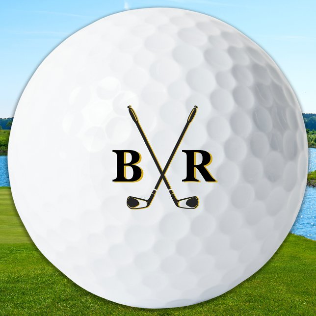 Pelotas De Golf Personalized Monogram Initials Elegant Golfer (Subido por el creador)
