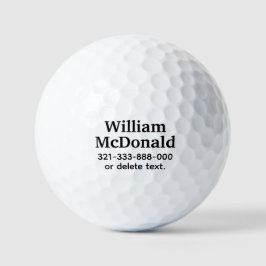 Pelotas De Golf Personalized Name Golf Balls Template DISPLAY 1